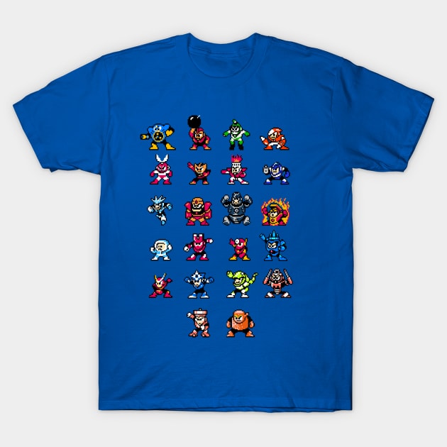 Robot Masters Megaman T-Shirt by allysontx